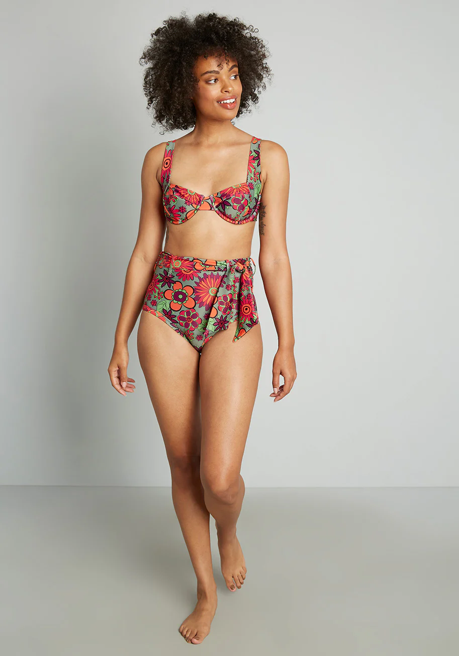 The Greta High-Waisted Bikini Bottom - Olabens