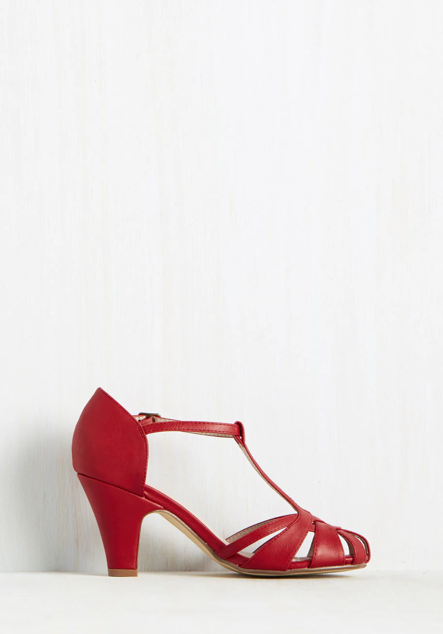 Chelsea Crew There Chic Goes Heel in Red - Olabens