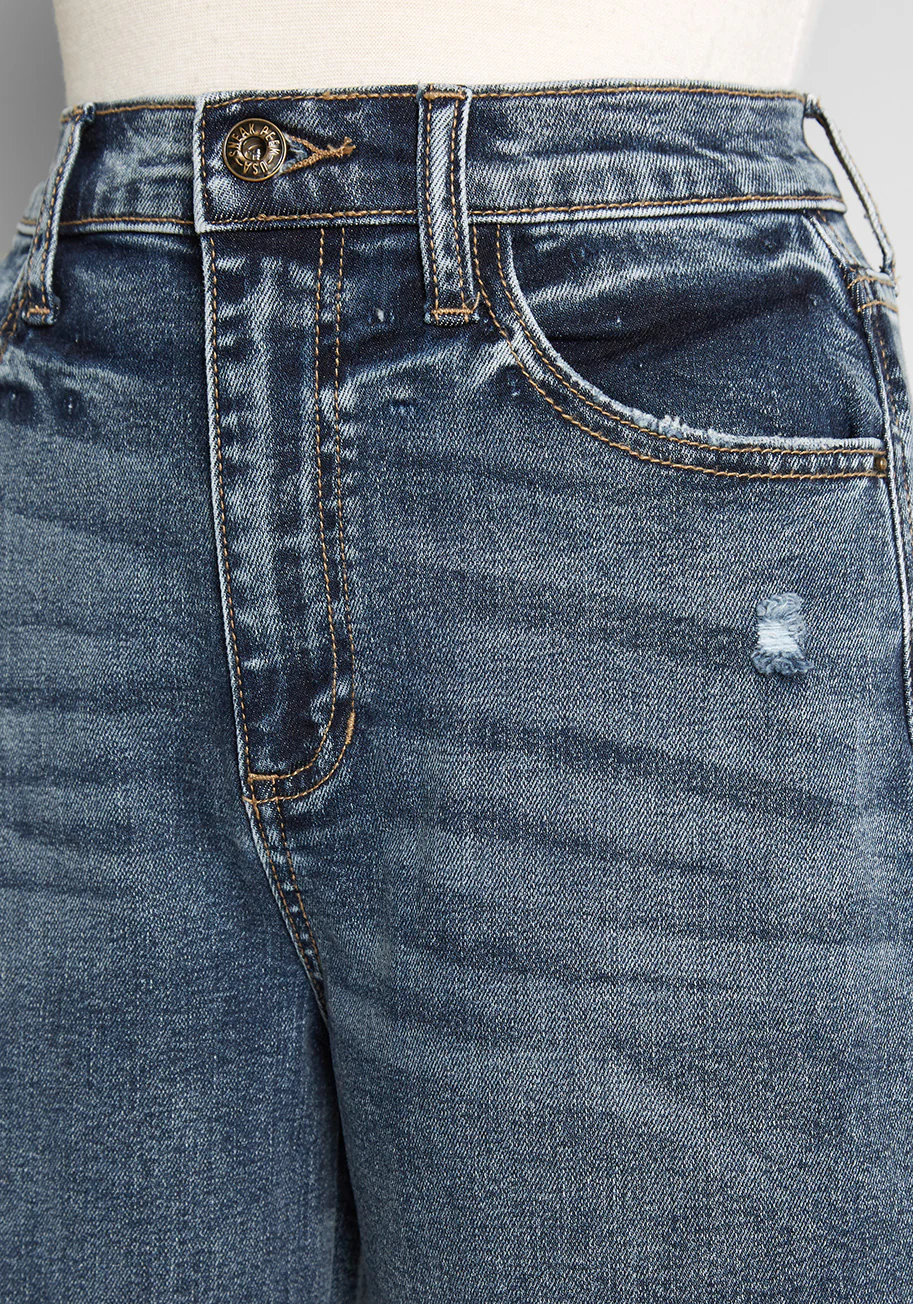 The Way We Tore Cropped Wide-Leg Jeans - Olabens