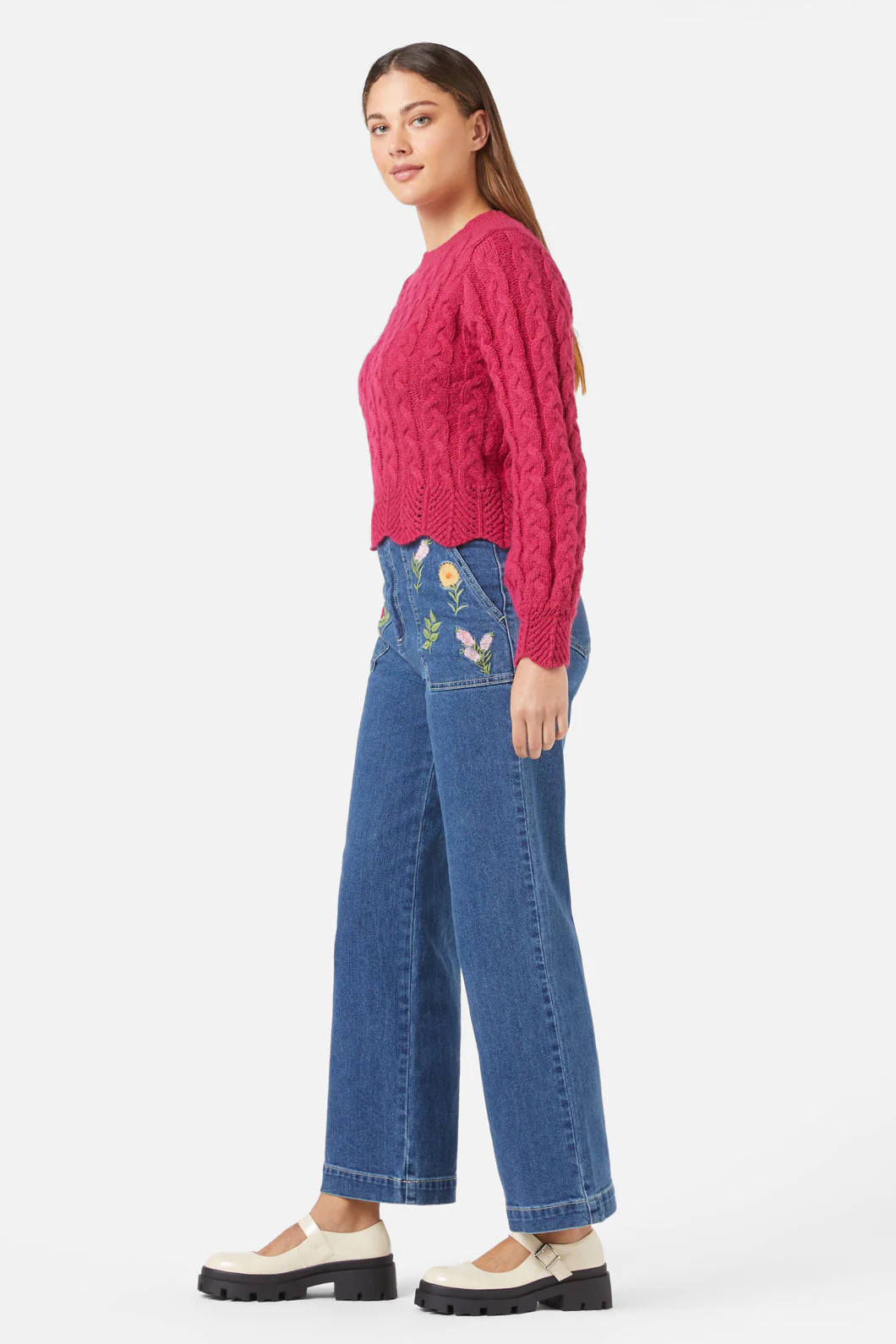 Sandy Sweater Raspberry - Olabens