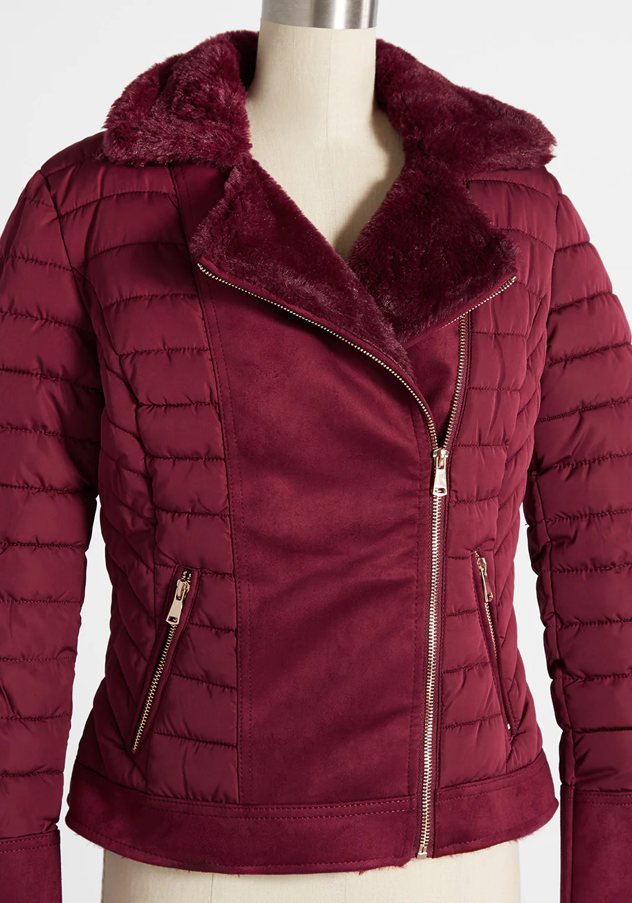 Posh and Plush Reversible Moto Jacket - Olabens