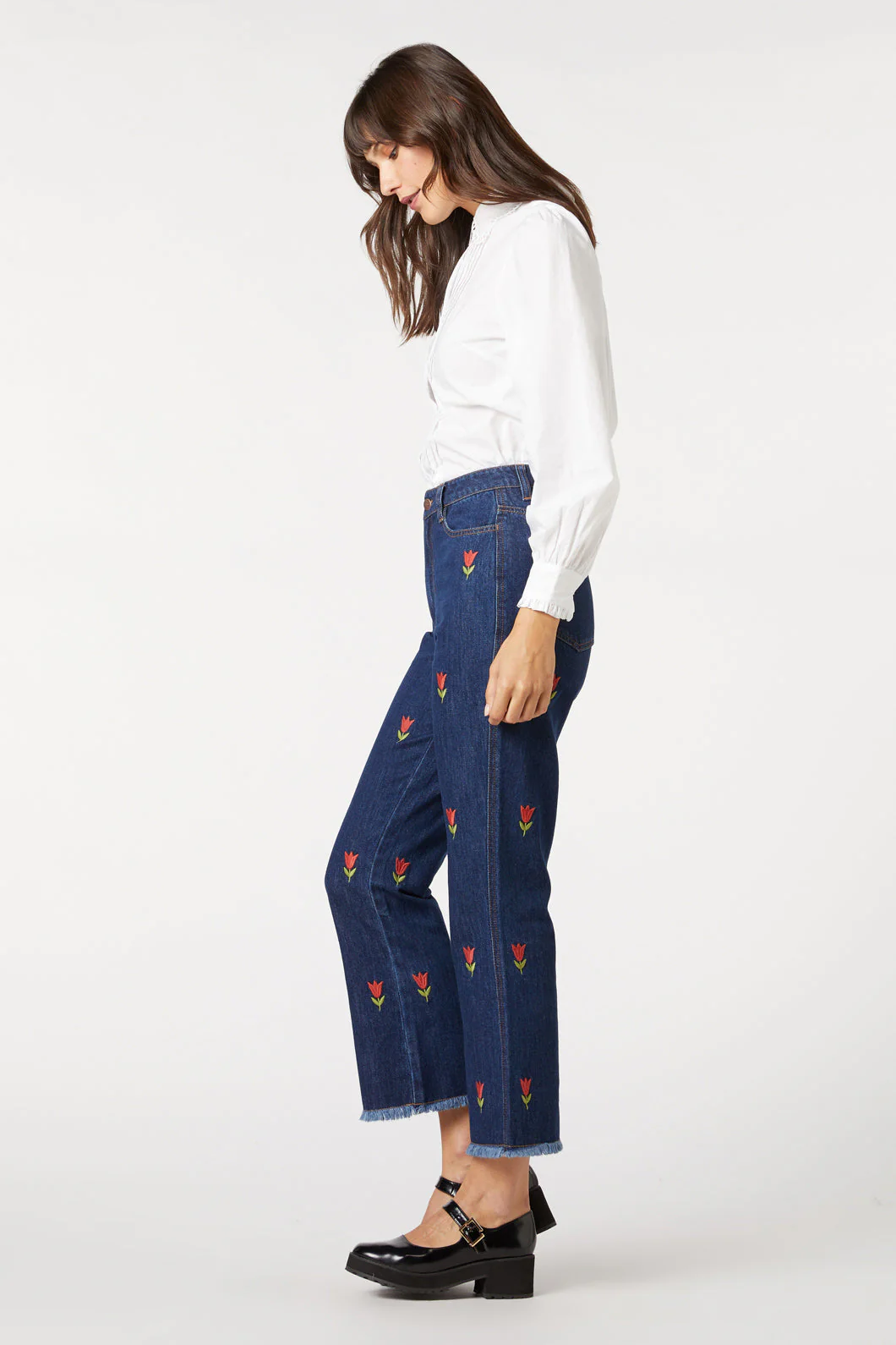 Tulip Embroidered Jean - Olabens