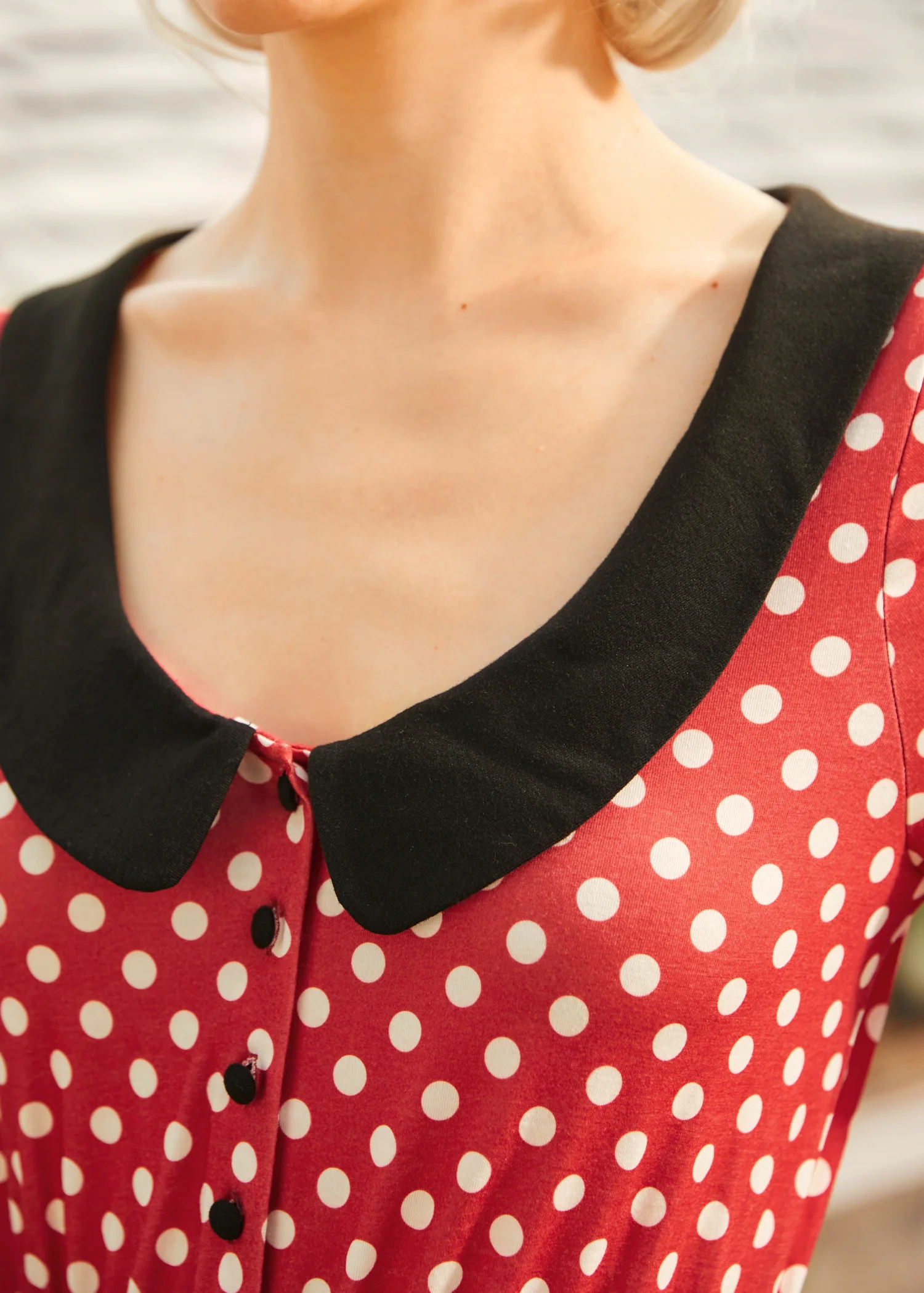 Dottie Delight Collared Dress - Olabens