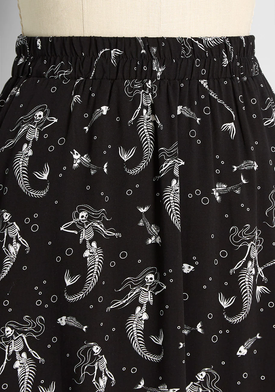 Mermaid Underworld Party Maxi Skirt - Olabens