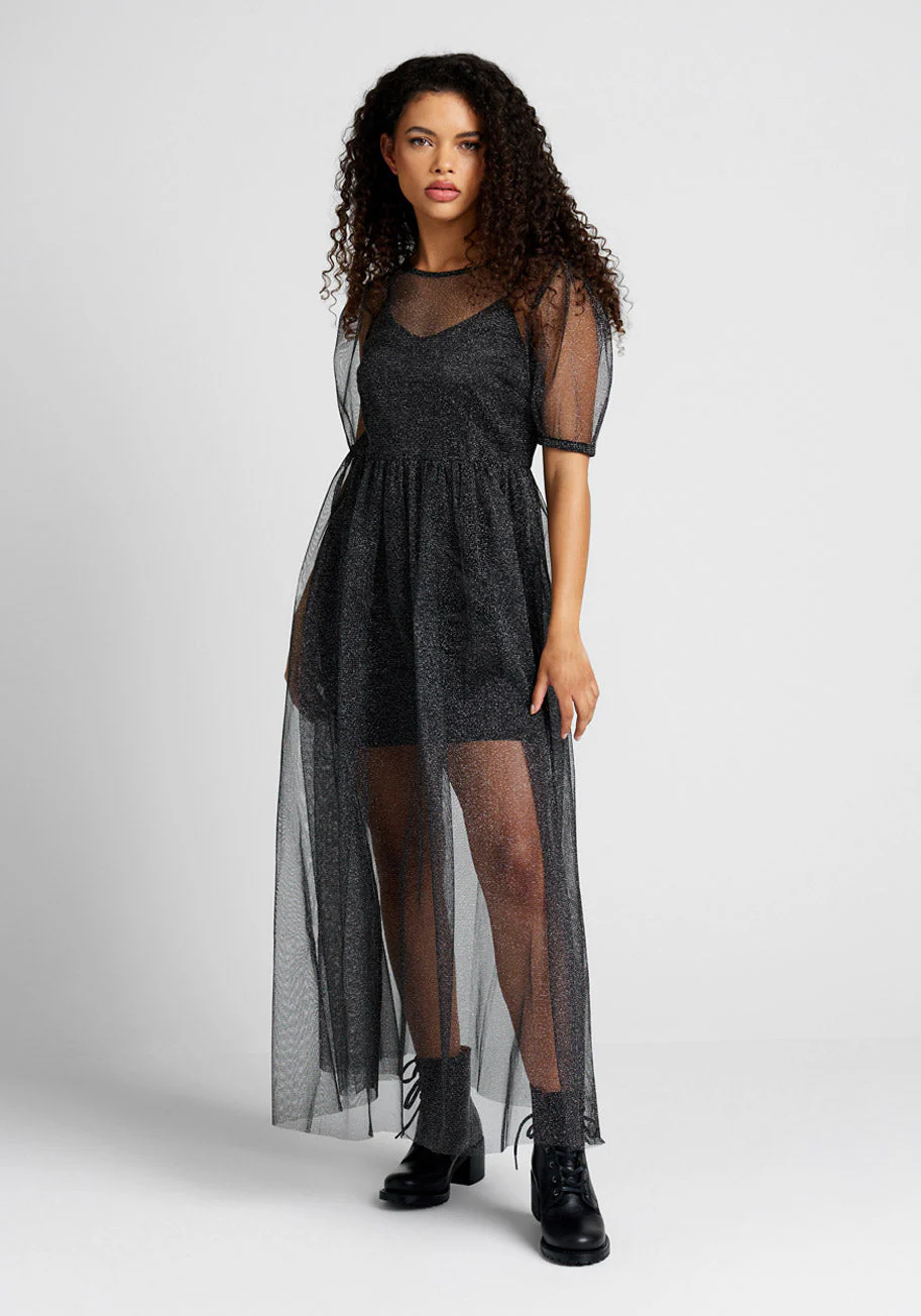 Shine Through The Night Midi Dress - Olabens