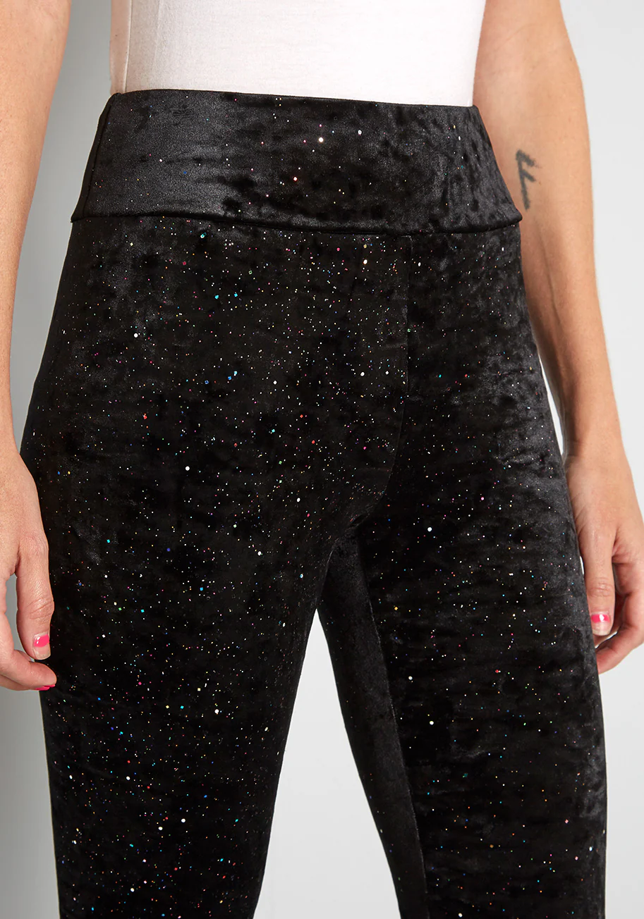Diamond Sky Velvet Leggings - Olabens