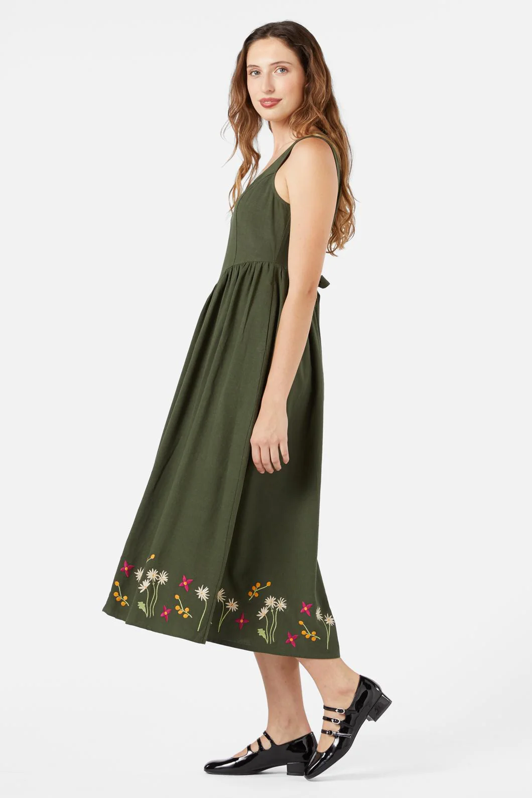 Native Embroidered Midi Dress - Olabens