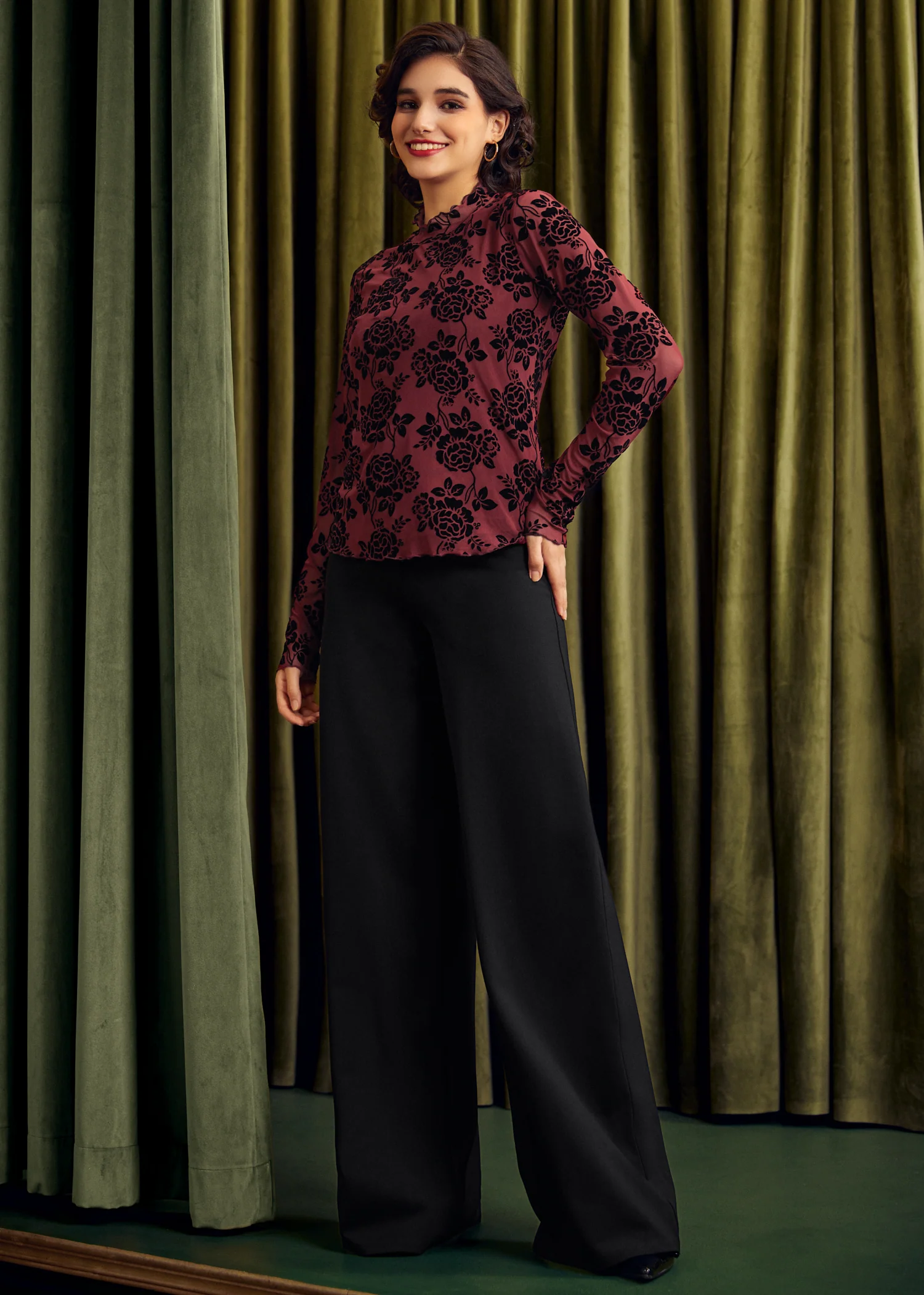 Golden Era Glow Turtleneck Top - Olabens