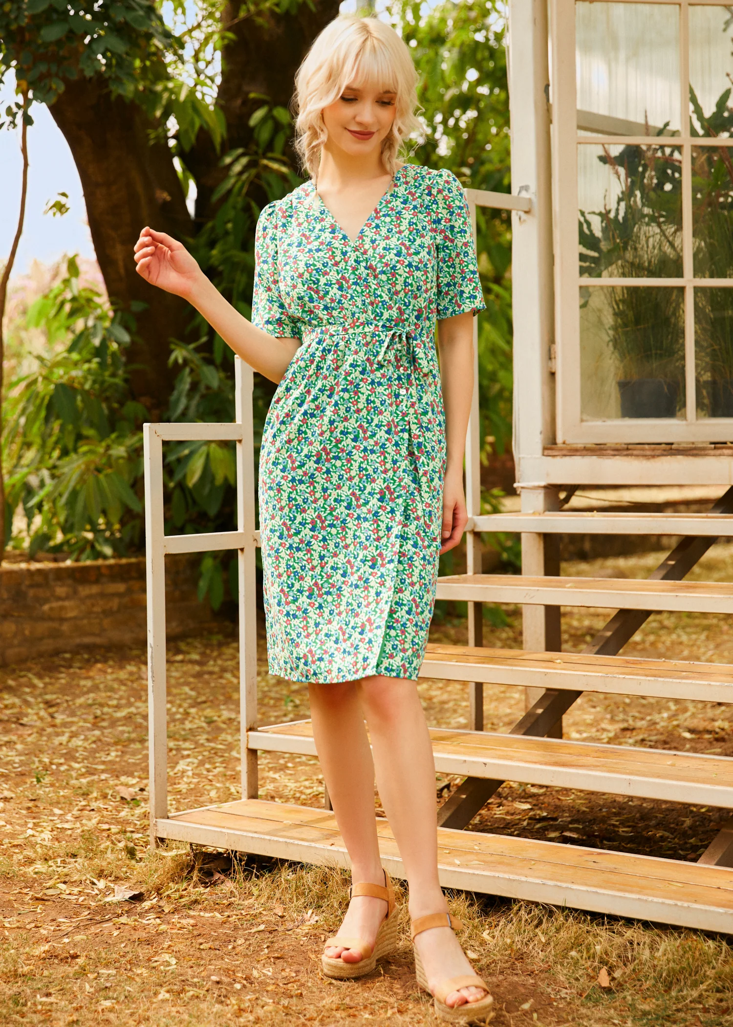Petal & Promise Wrap Dress - Olabens