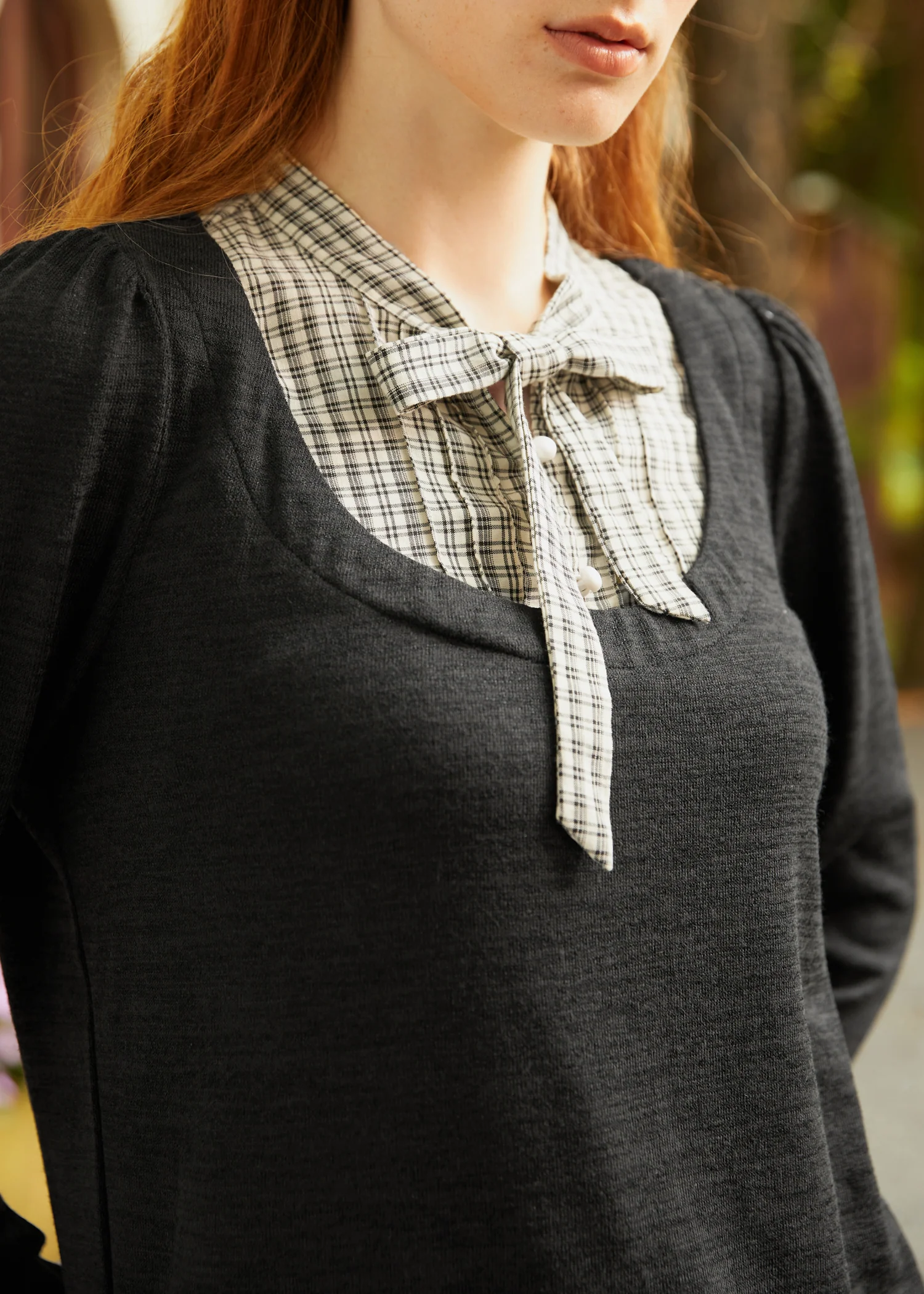 Flow & Function Tie Neck Long Sleeve Top - Olabens