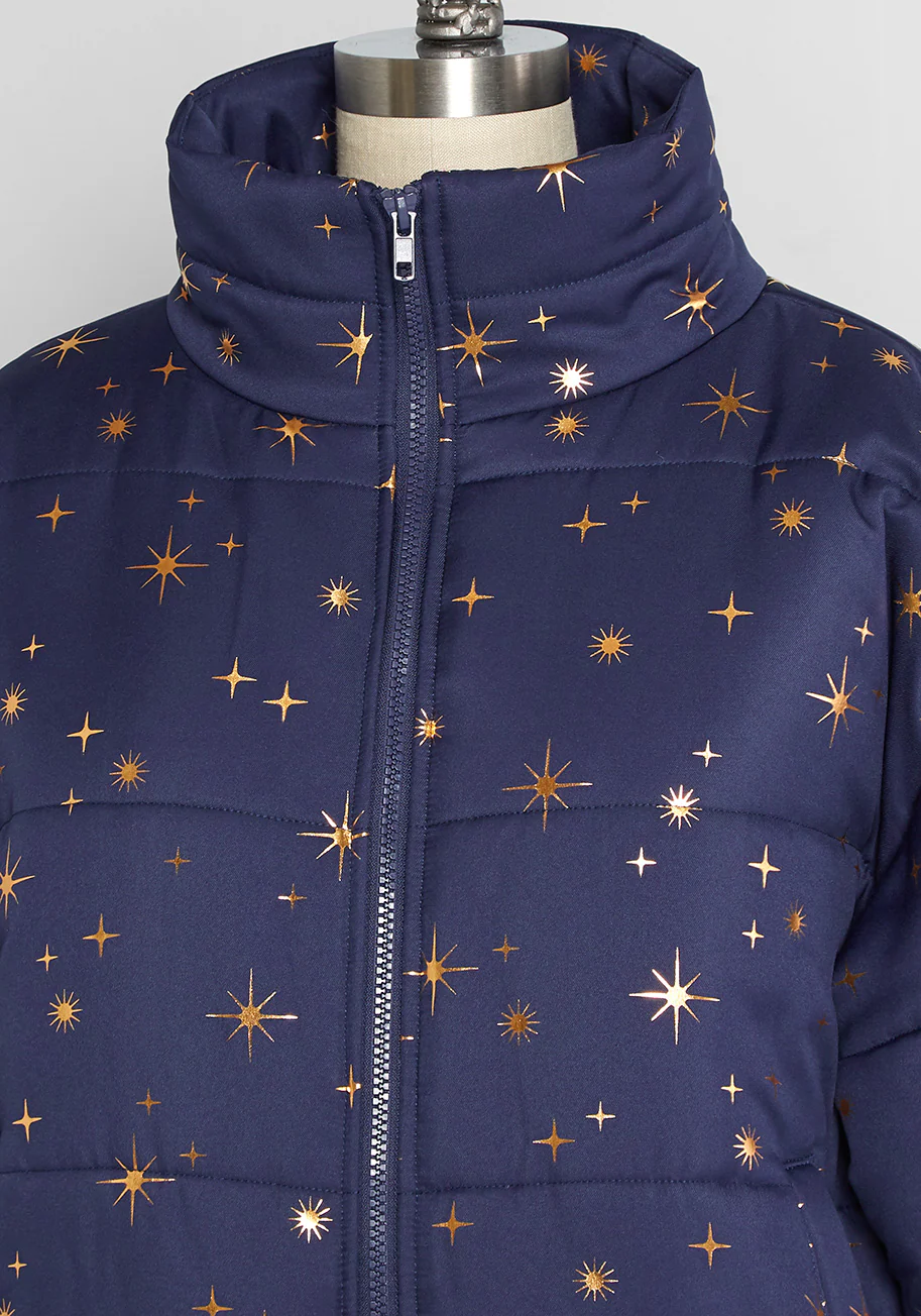 Stargazing, Oh-So Amazing Puffer Jacket - Olabens