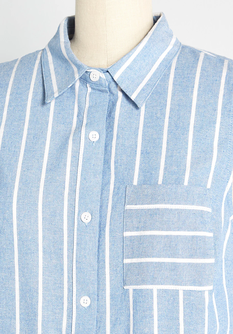 Prep Outside Striped Shirt Dress - Olabens