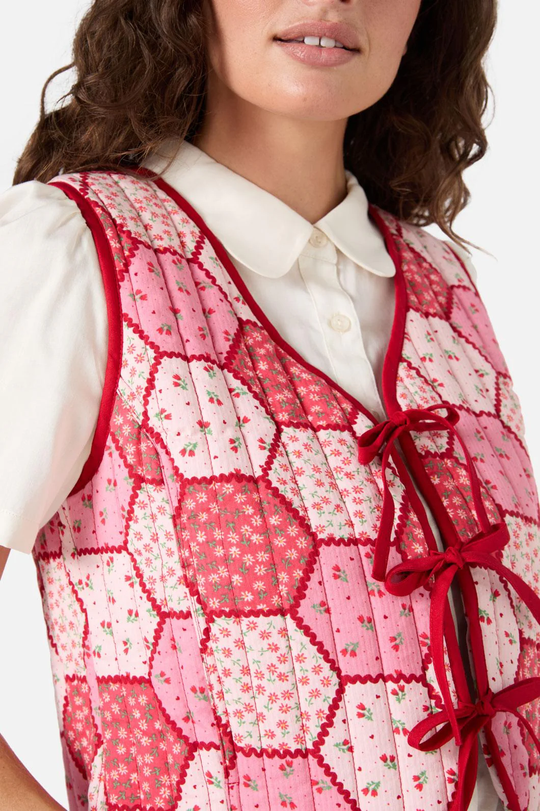 Patchwork Quilted Vest - Olabens