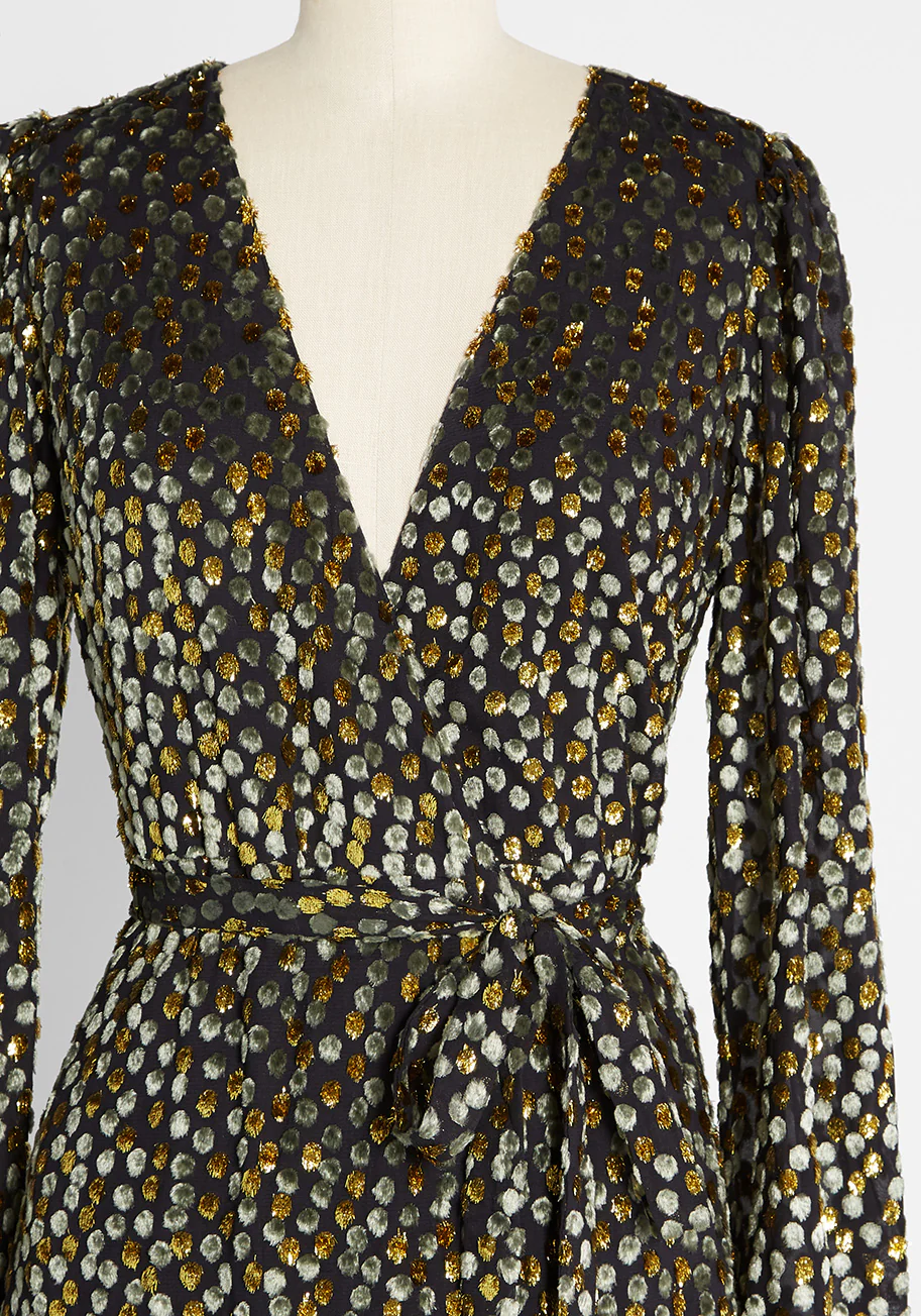 Before The Glitter Fades Wrap Dress - Olabens