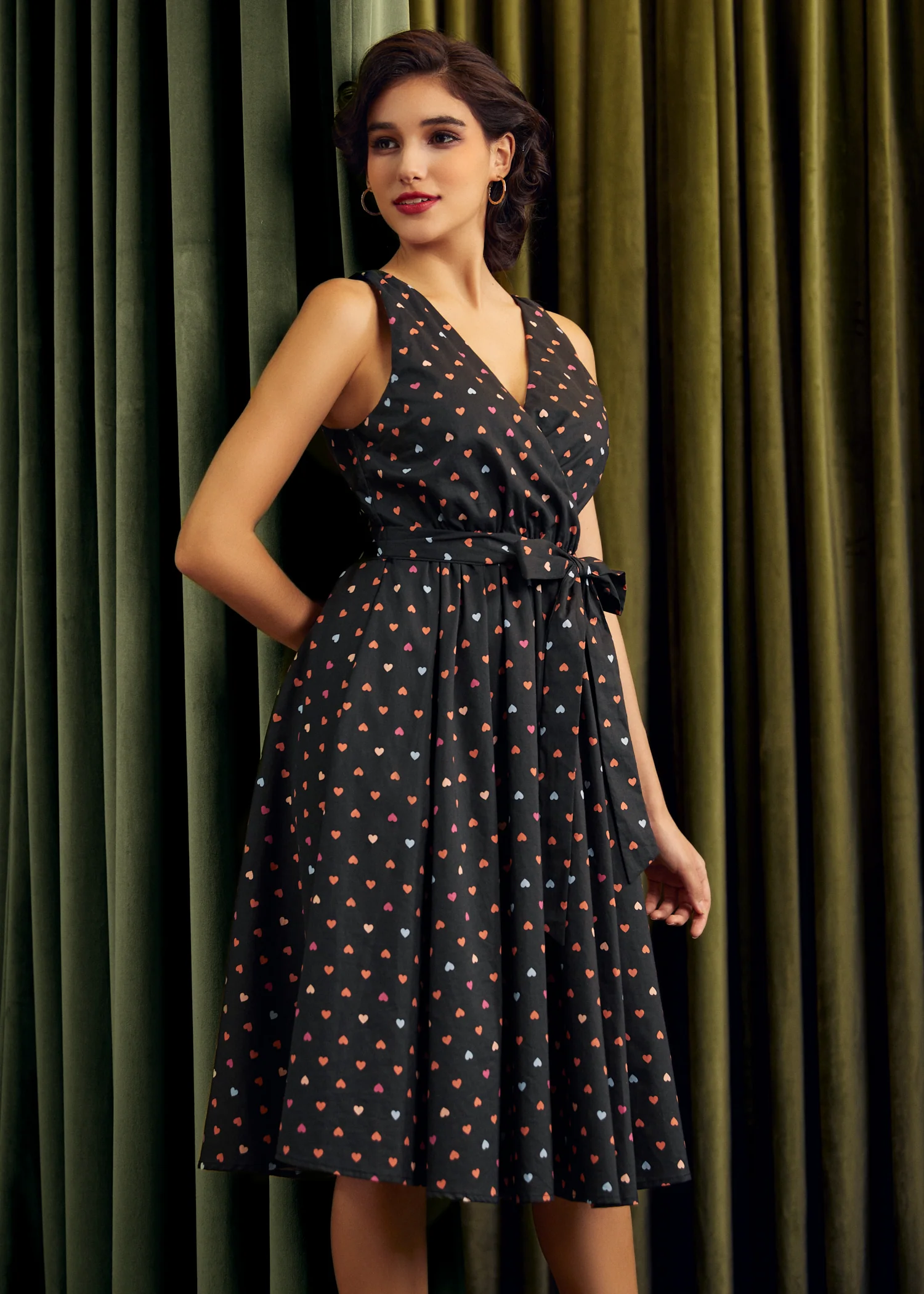 Instant Energy Faux-Wrap Dress - Olabens