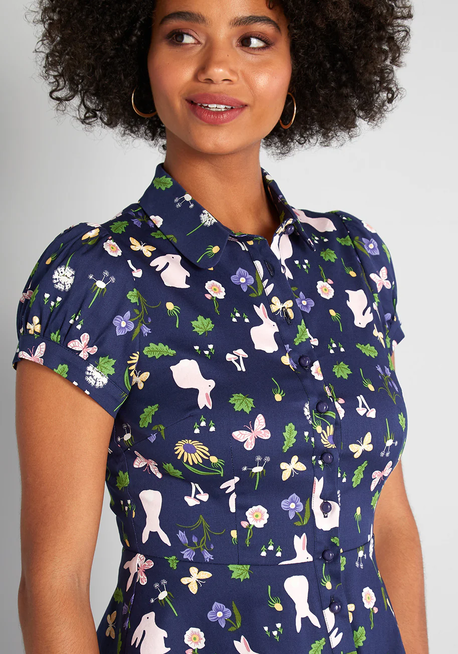 Isnyt x Collectif Joys of Spring Button-Up Blouse - Olabens