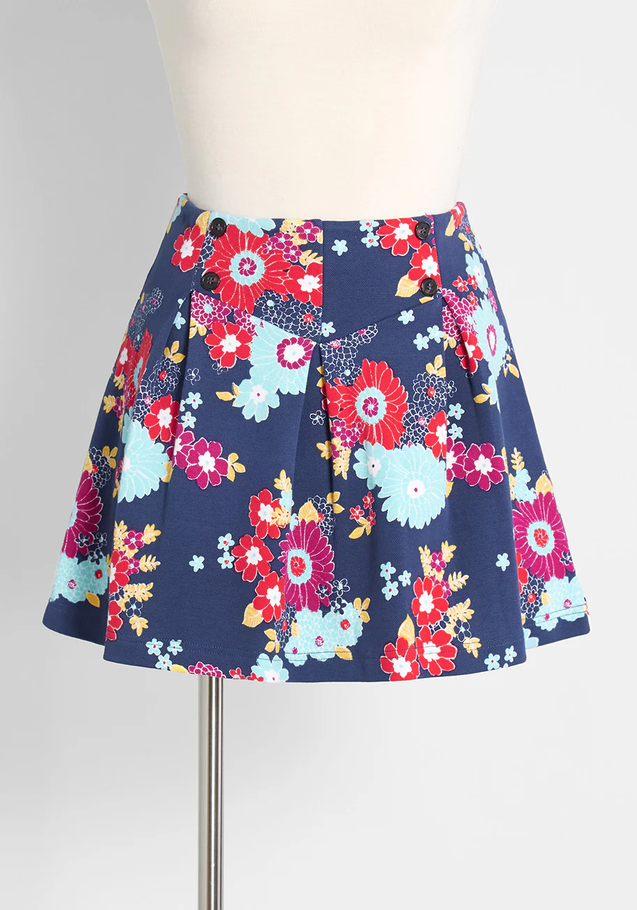 Keeping Score Pleated Skort - Olabens