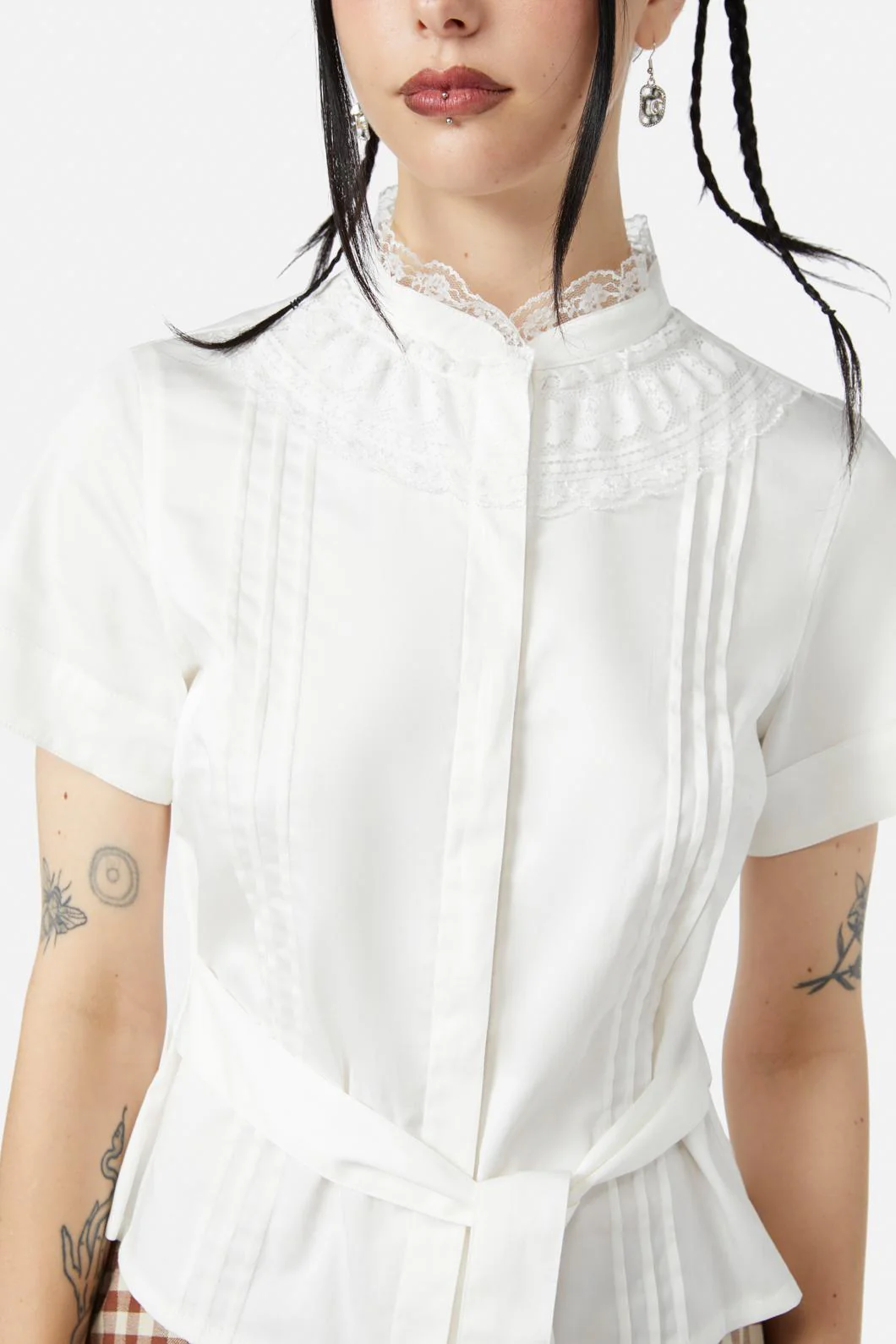 Sunset Lace Trim Blouse - Olabens