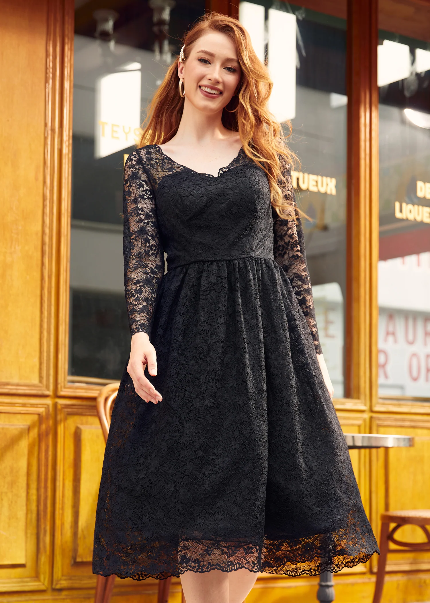 Dramatic Performance Lace Dress - Olabens