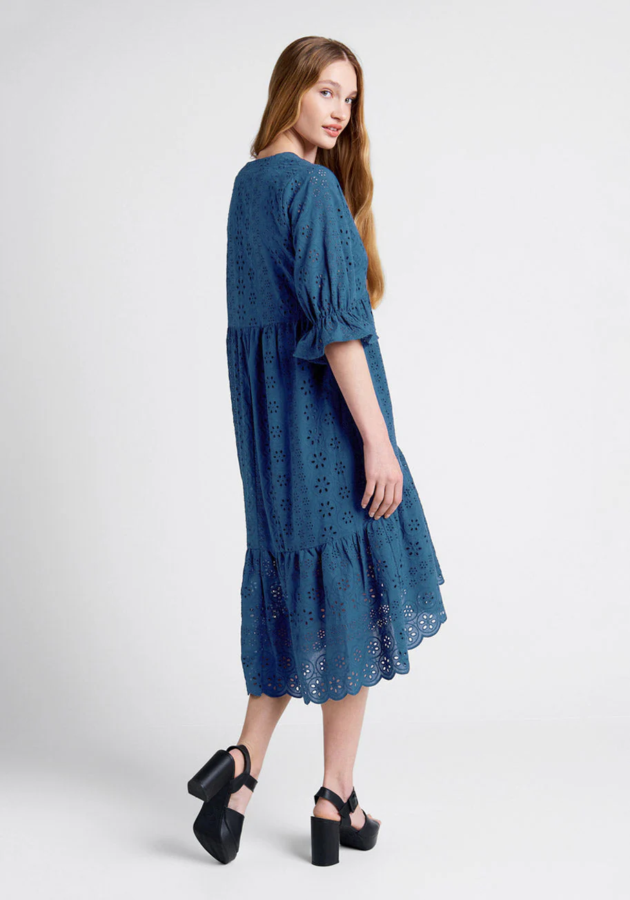 Taking The Day Hi Lo Midi Dress - Olabens