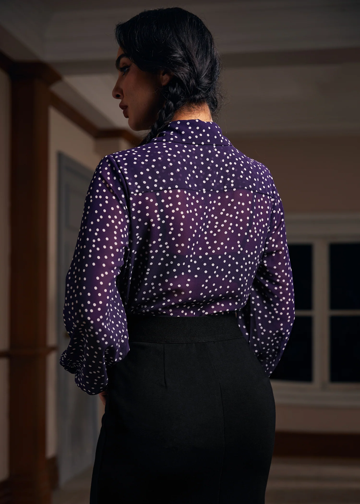 Enchanted Evening Collared Blouse - Olabens