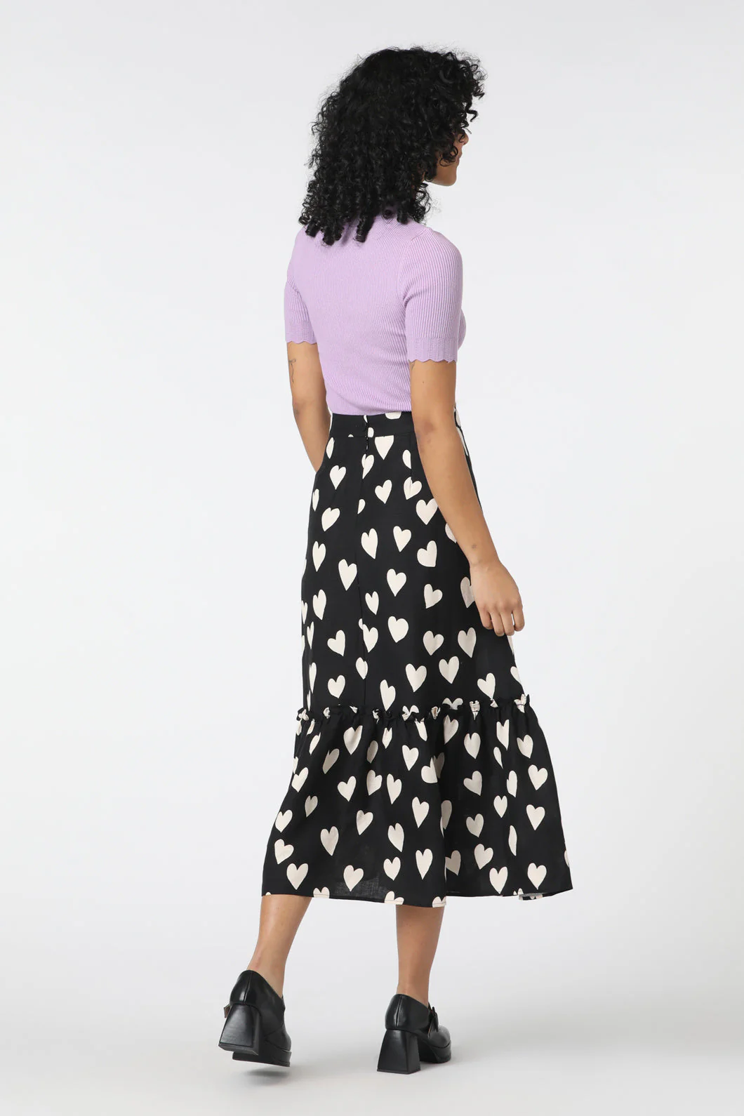 Love Hearts Midi Skirt - Olabens