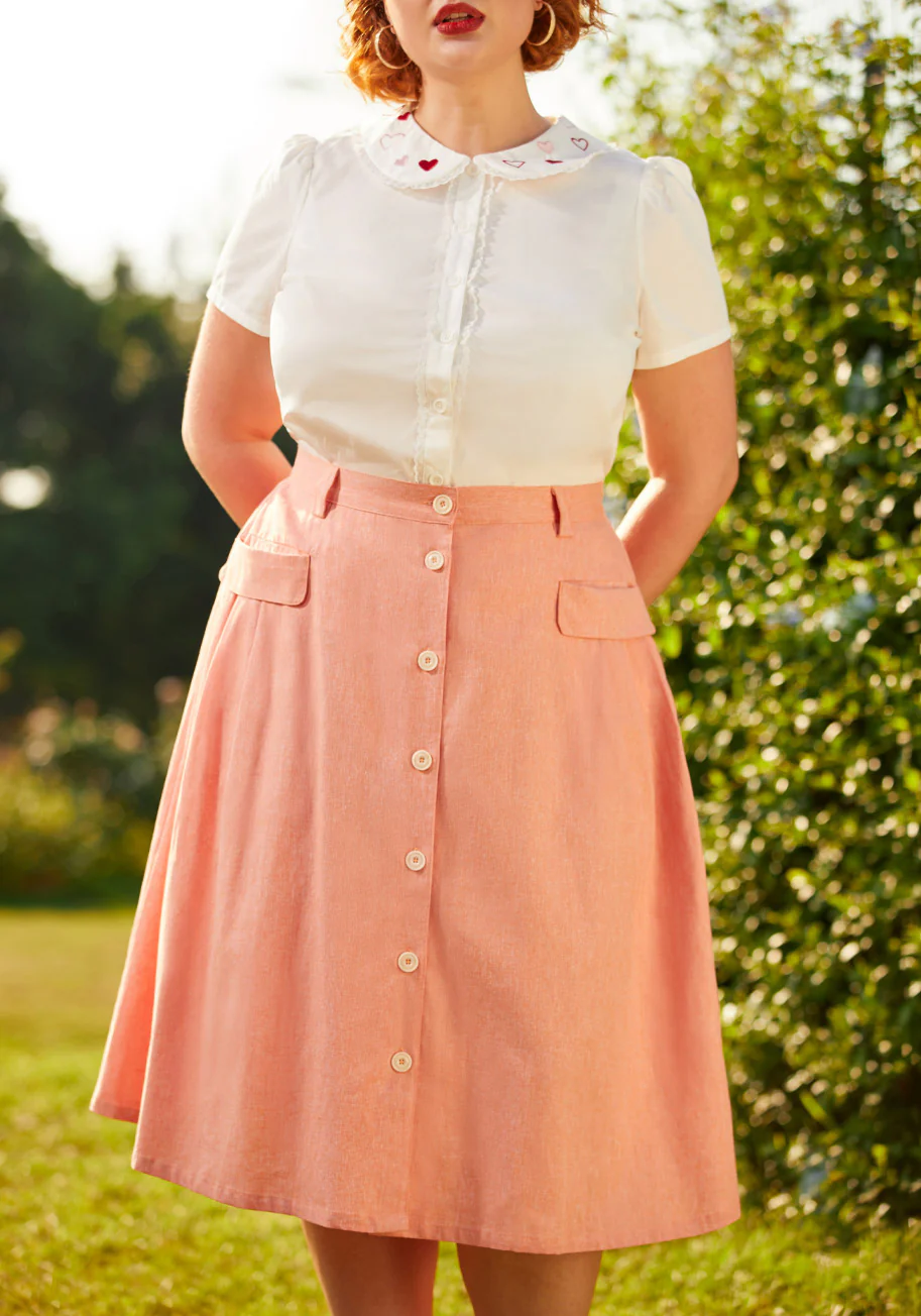 Effortless Feature A-Line Skirt - Olabens