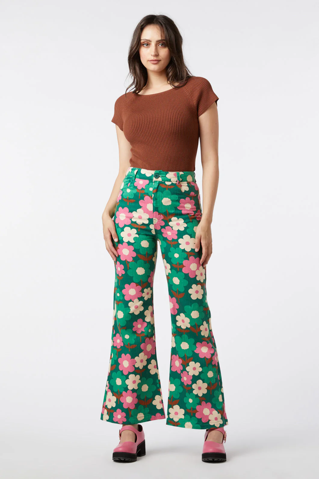 Renee Floral Flare Jean - Olabens