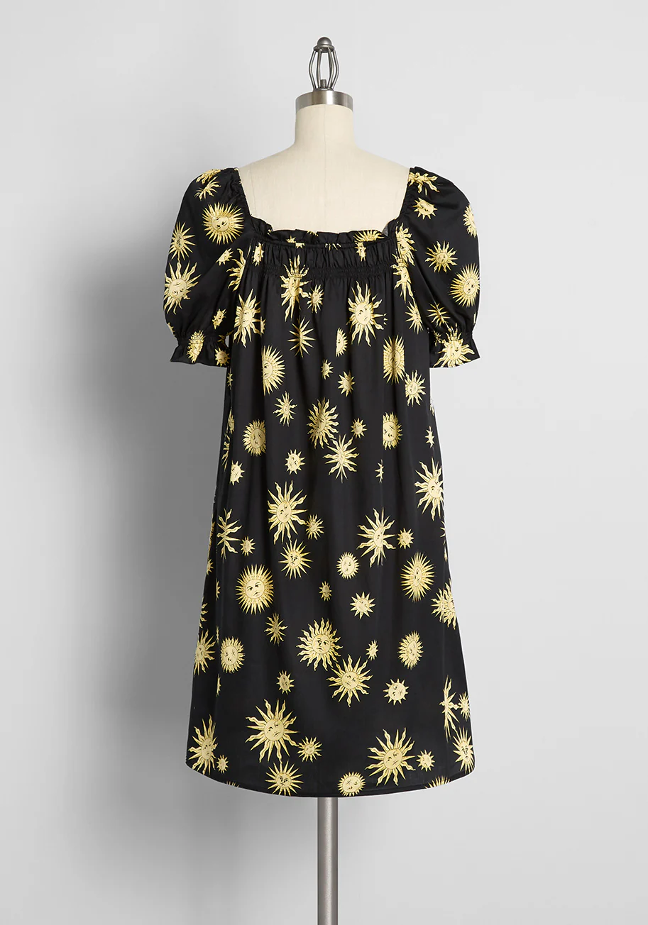 Summertime Garden Stories Smocked Mini Dress - Olabens