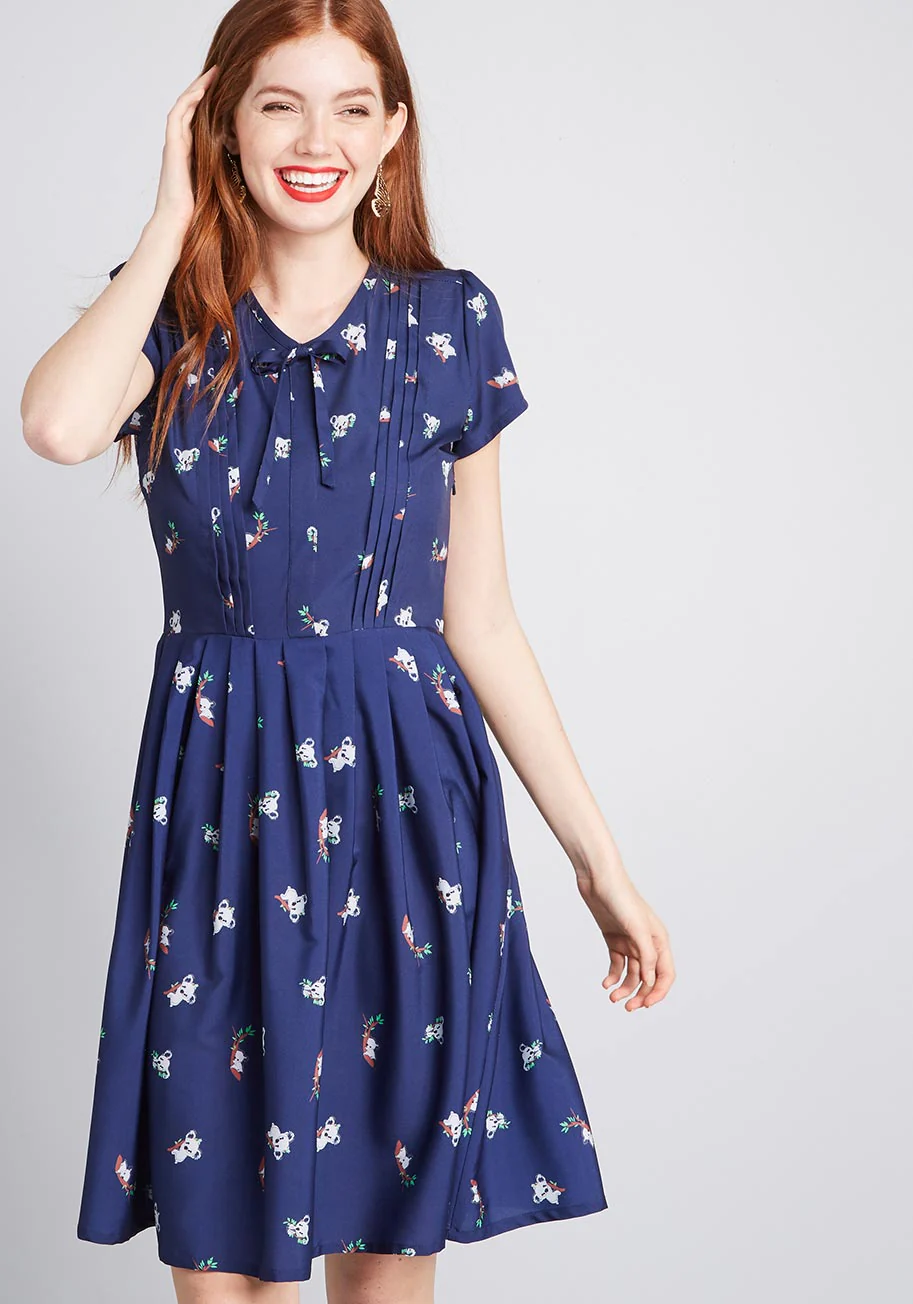 Exploratory Style A-Line Dress - Olabens