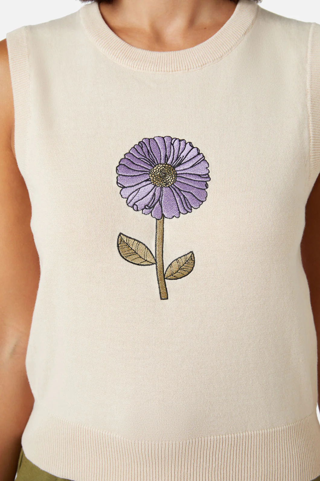 Fresh Blooms Embroidered Vest - Olabens