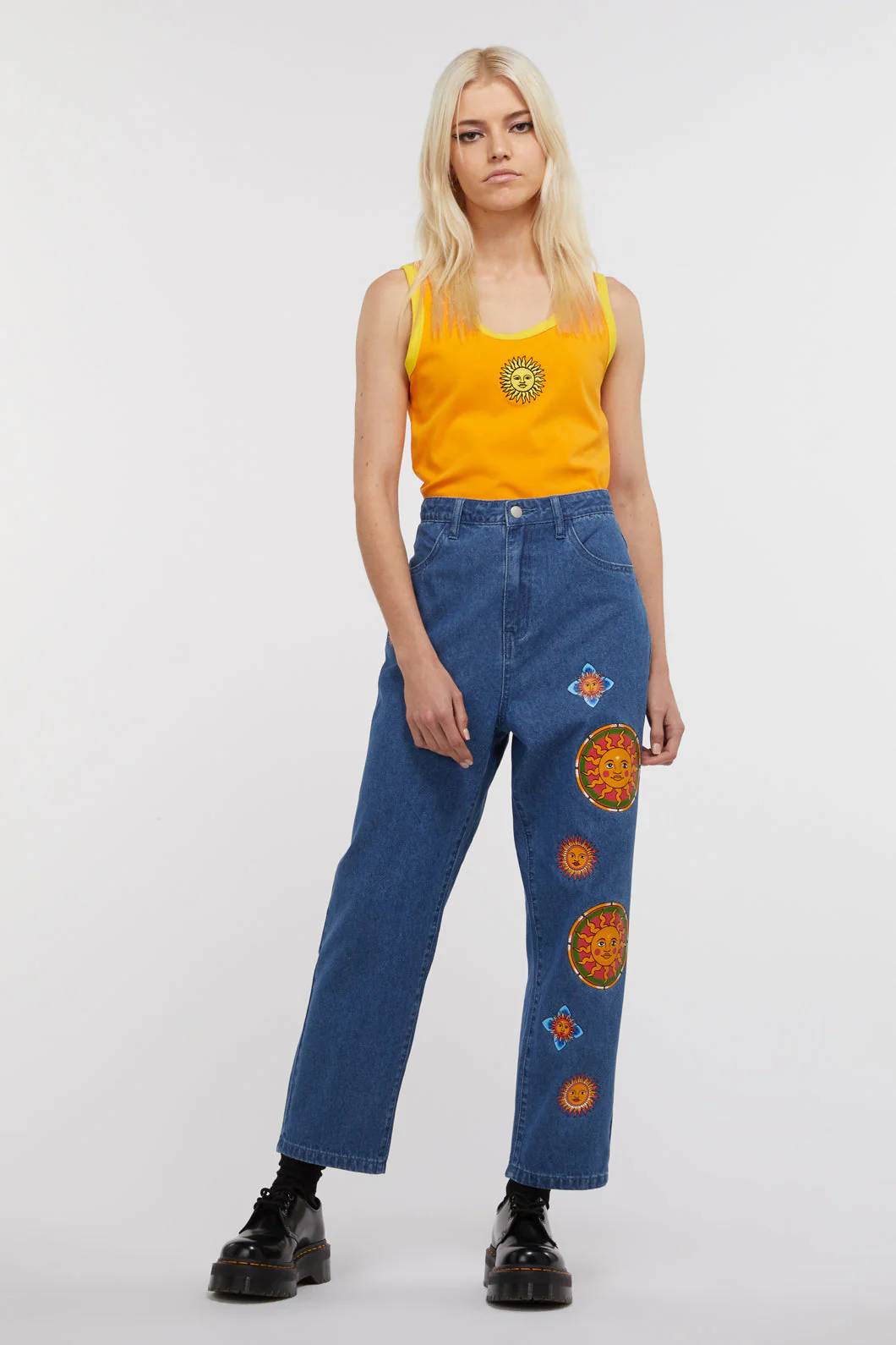 Denim Sun Print Jean - Olabens