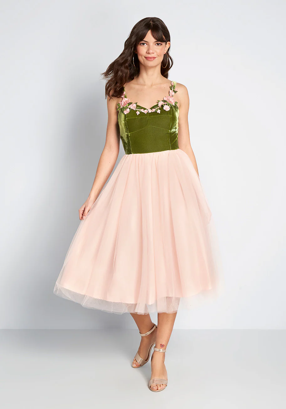 Rose Garden Party Twofer Dress - Olabens