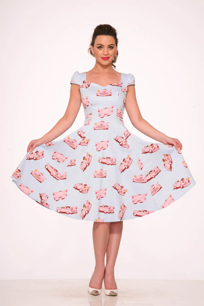Car Hop Swing Dress - Olabens