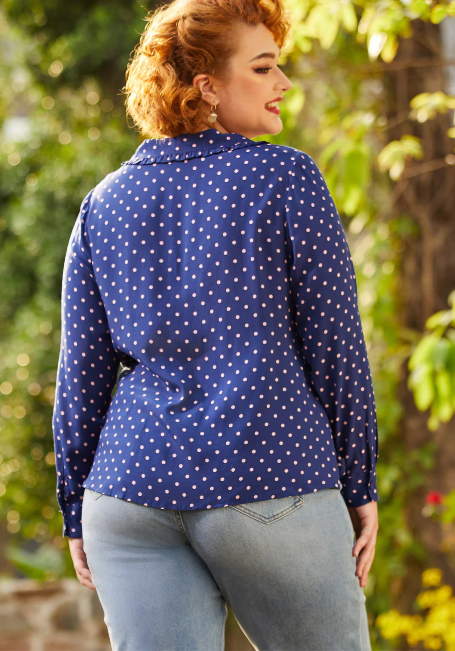 Starlet Power Button-Down Top - Olabens