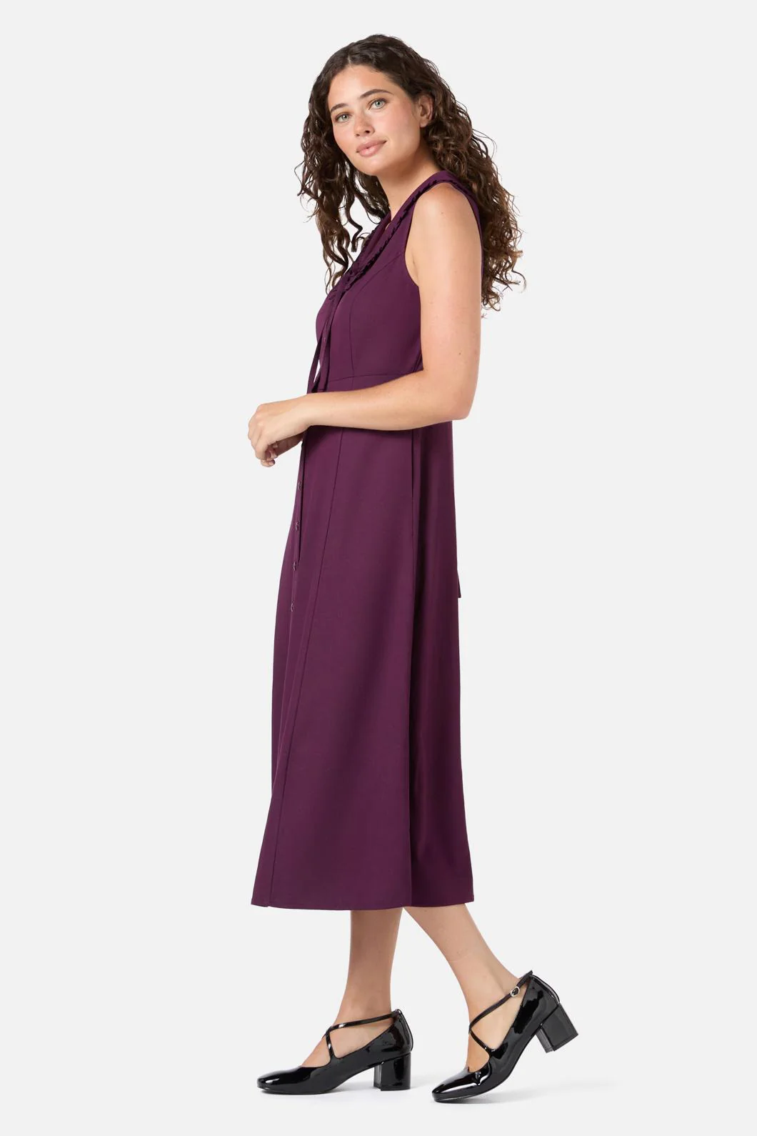 Dorothy Collared Midi Dress - Olabens