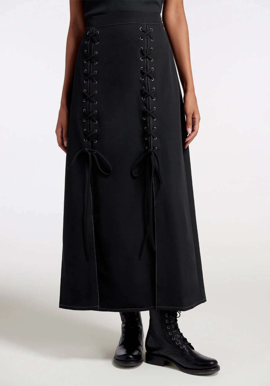 Split Decision Midi Skirt - Olabens