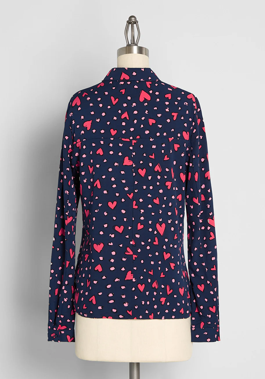 Must Be Love Tie-Neck Top - Olabens