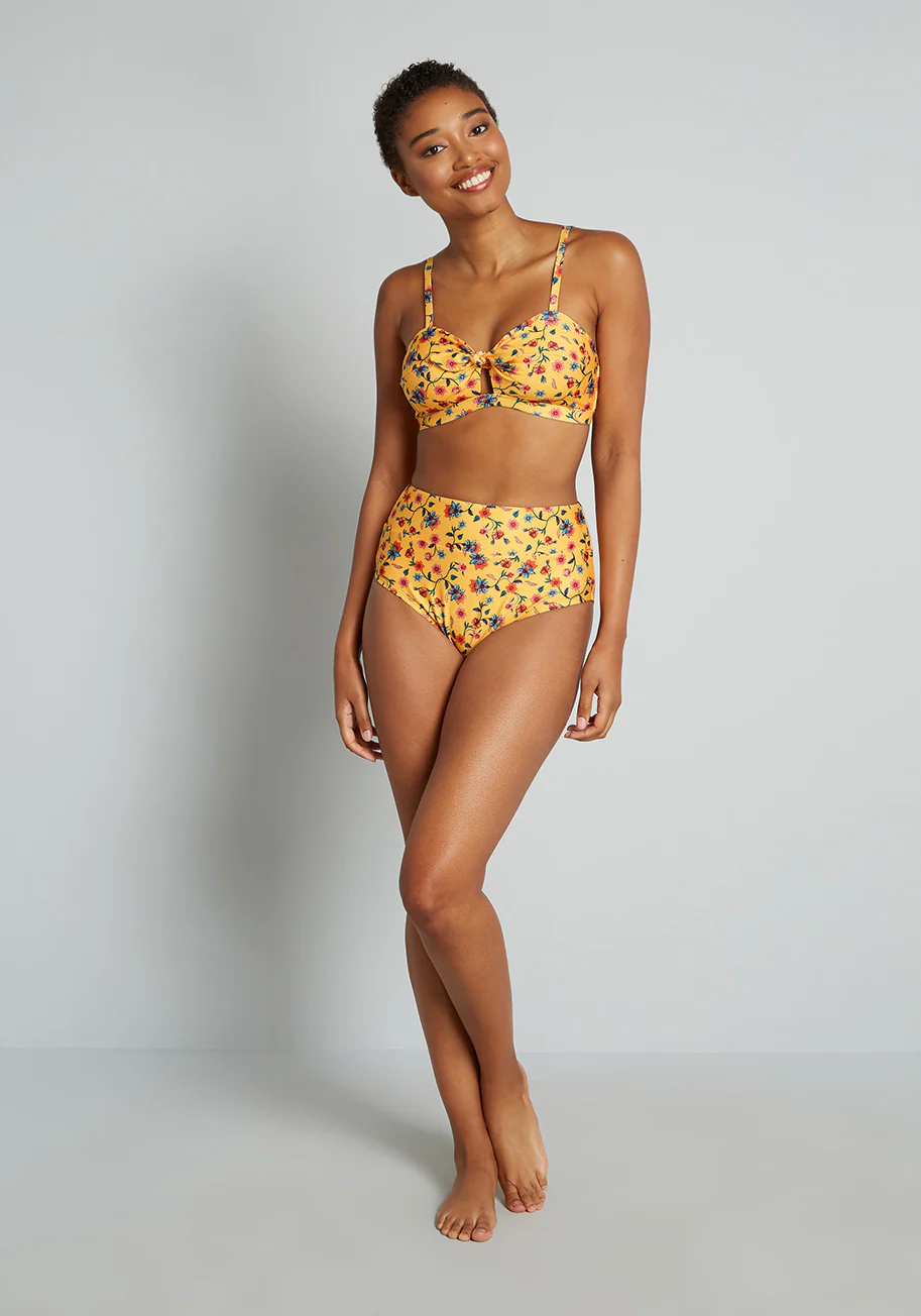 The Sara High-Waisted Bikini Bottom - Olabens