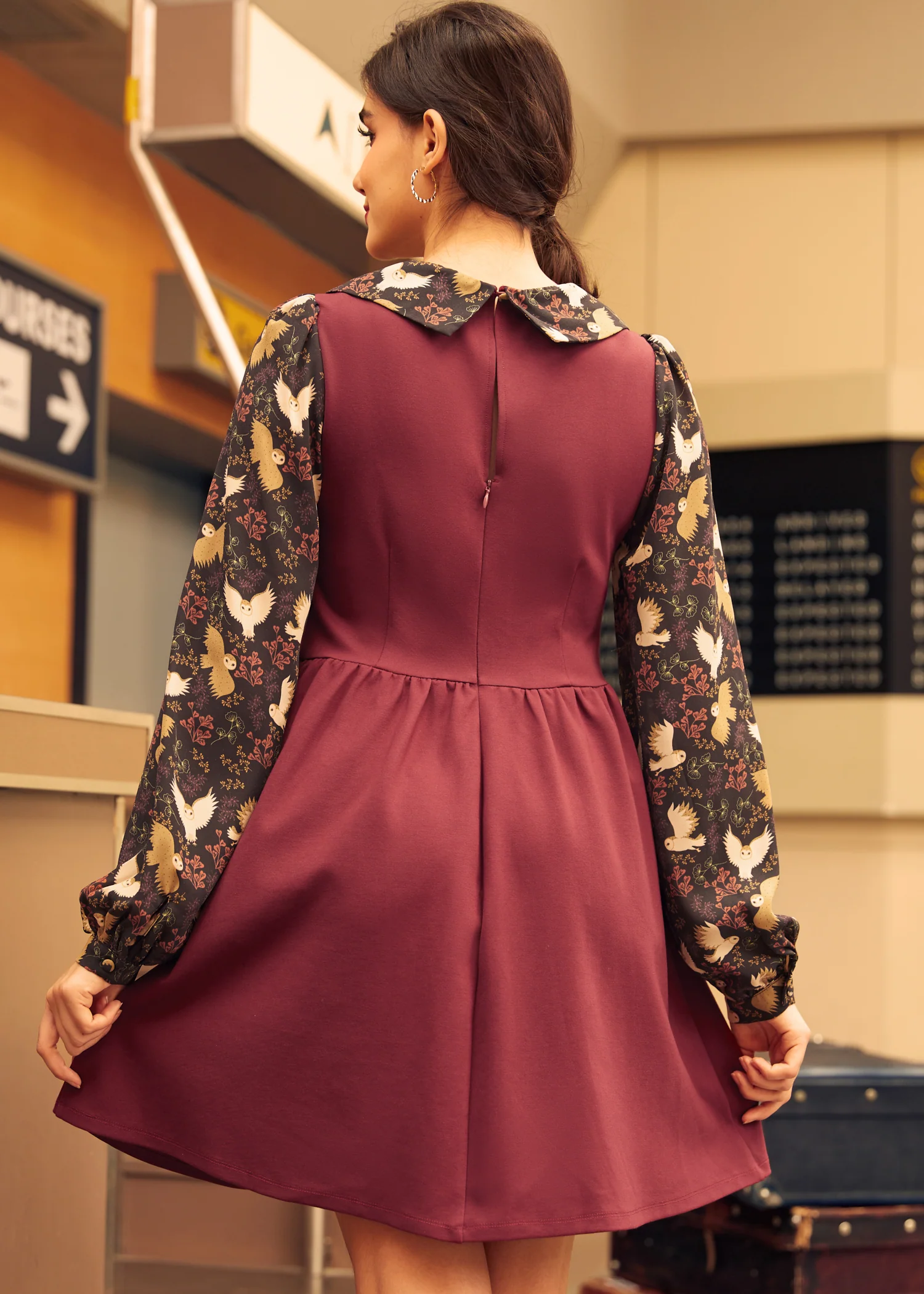 Doo-Wop Daydreamer Contrast Dress - Olabens