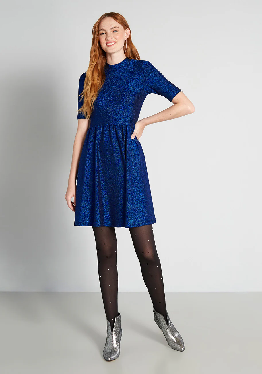 Glacial Glamour Skater Dress - Olabens