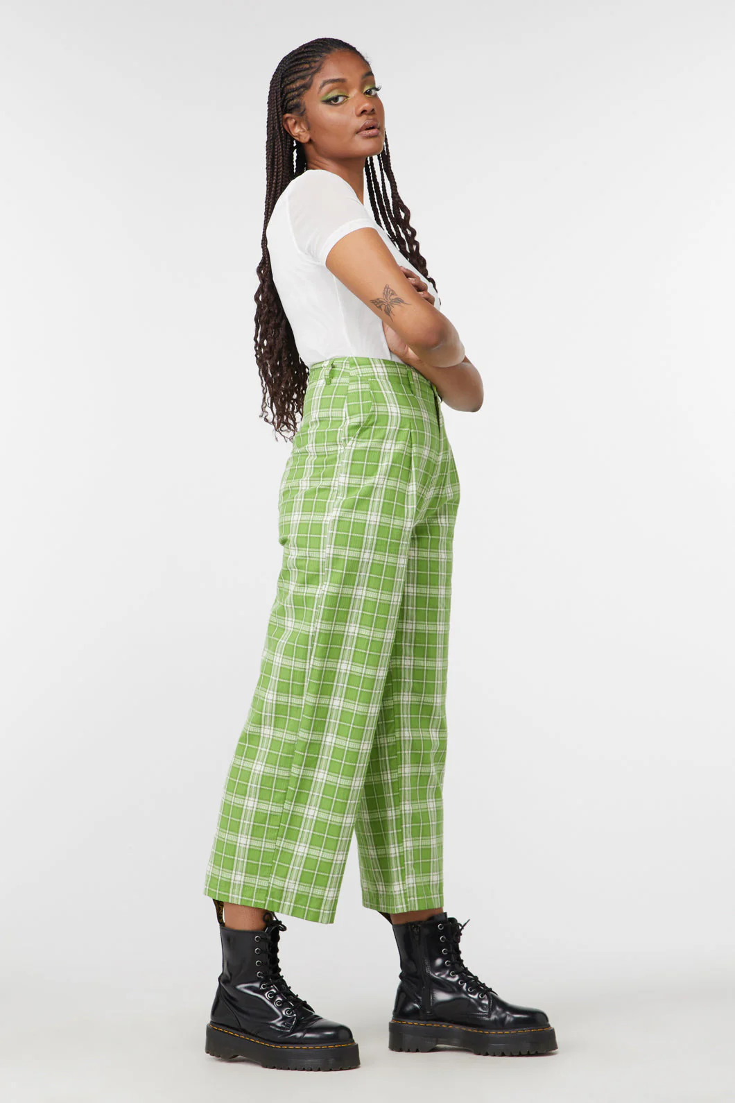 Dazed Tartan Wide Leg Pant - Olabens