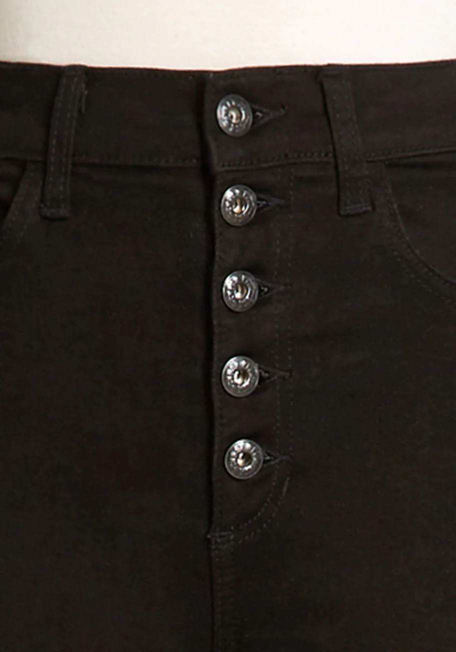 Most Important Function Button-Fly Skinny Jeans - Olabens