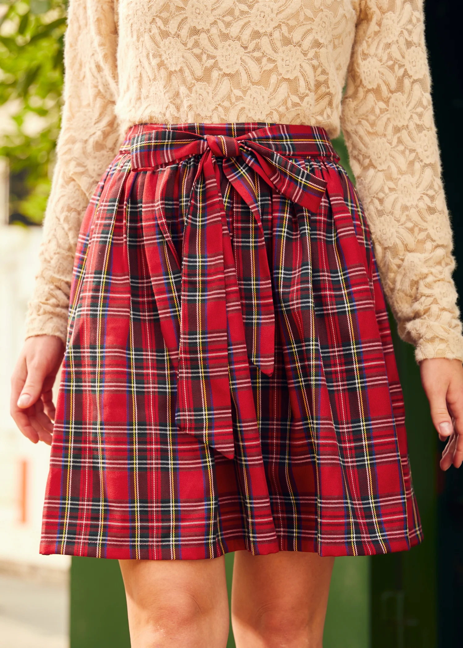 Charmed I'm Sure Bow Dirndl Skirt - Olabens