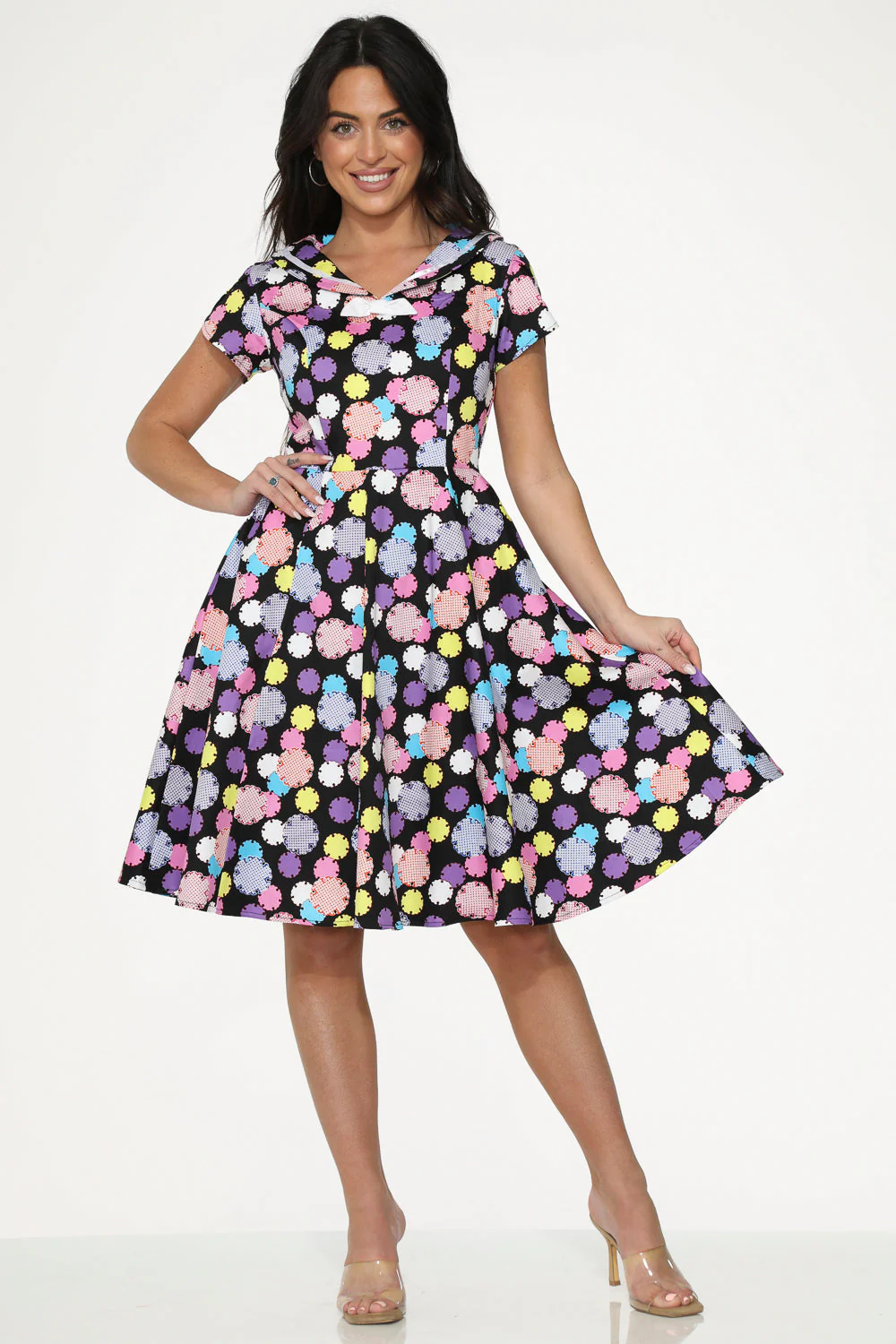 Black & Purple Swing Dress - Olabens