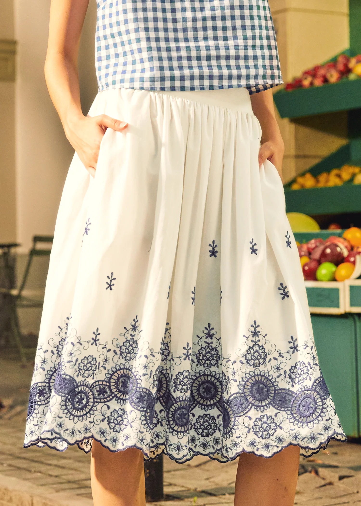 Summer Garden Eyelet Skirt - Olabens