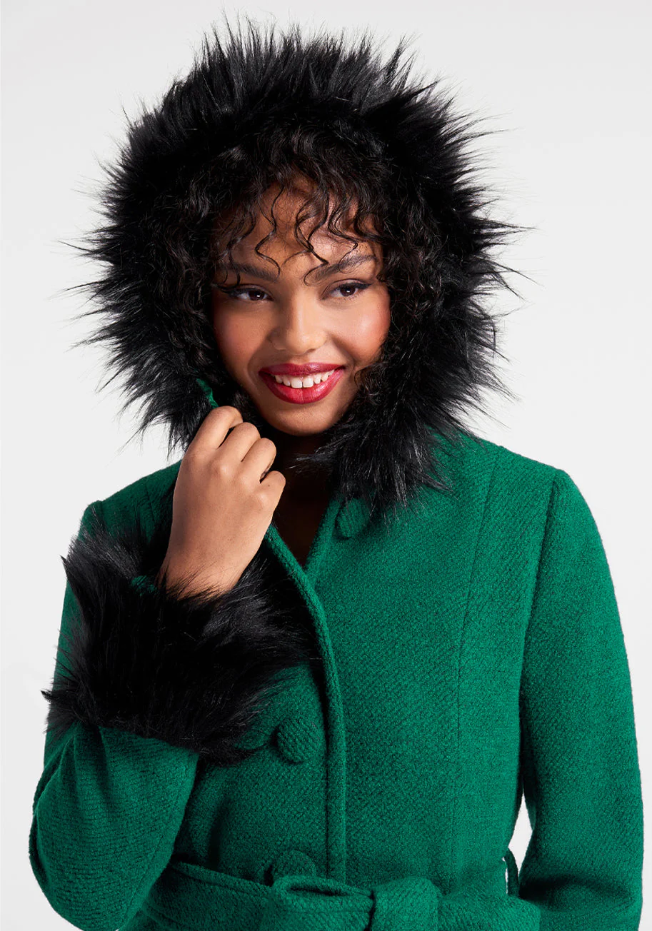 Woolen Wonderland Hooded Coat - Olabens
