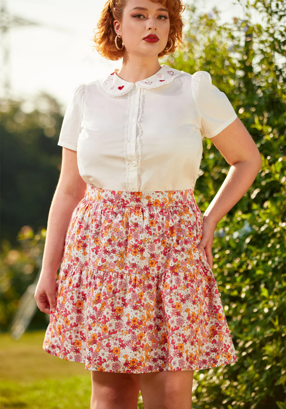 Dolls On Parade Tiered Skirt - Olabens