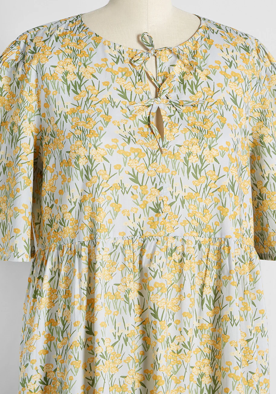 Sweet and Tender Blossoms Babydoll Dress - Olabens