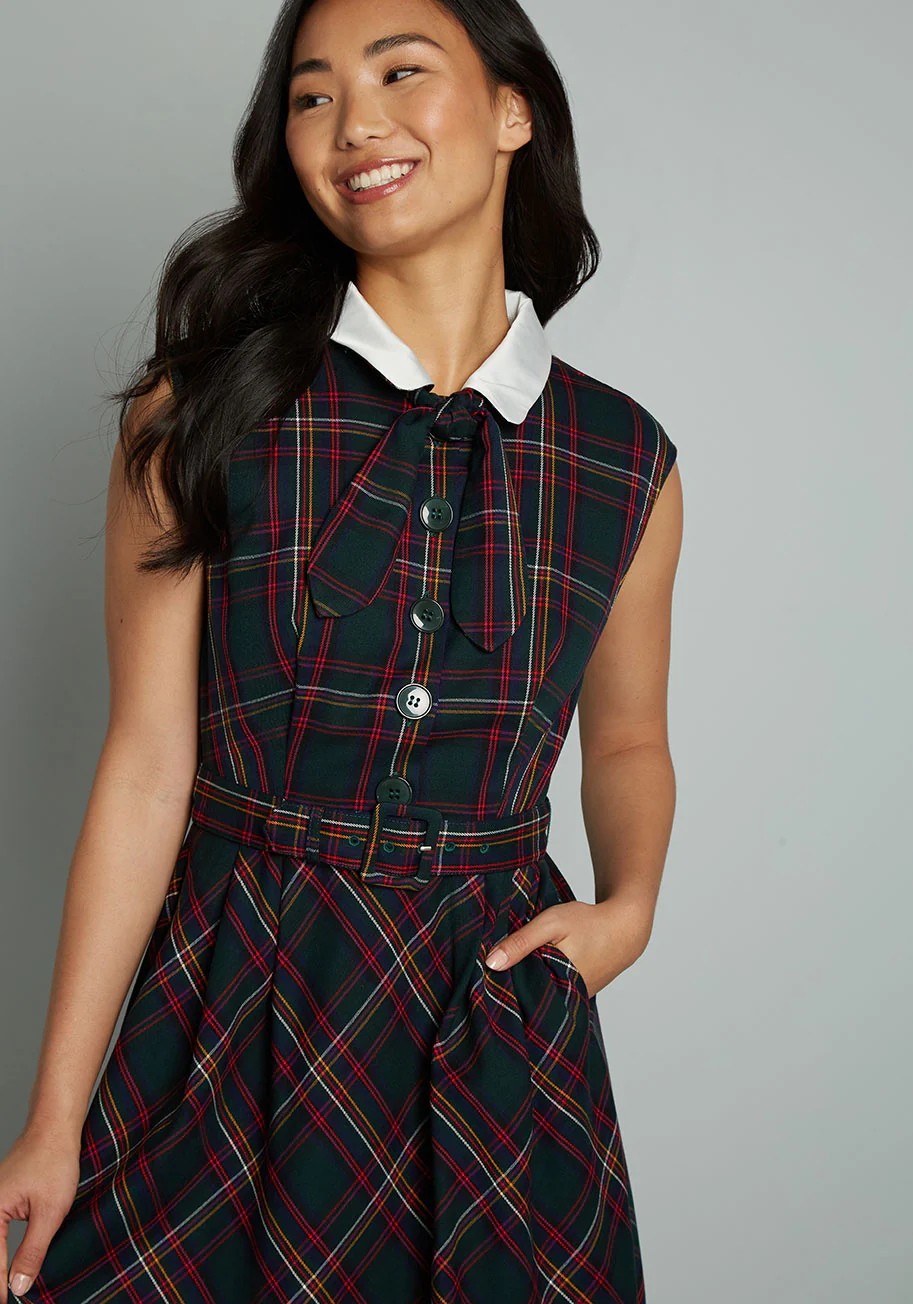 Prep School Posh Fit And Flare Dress - Olabens